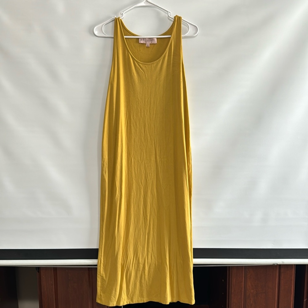 Philosophy yellow maxi sleeveless dress size S